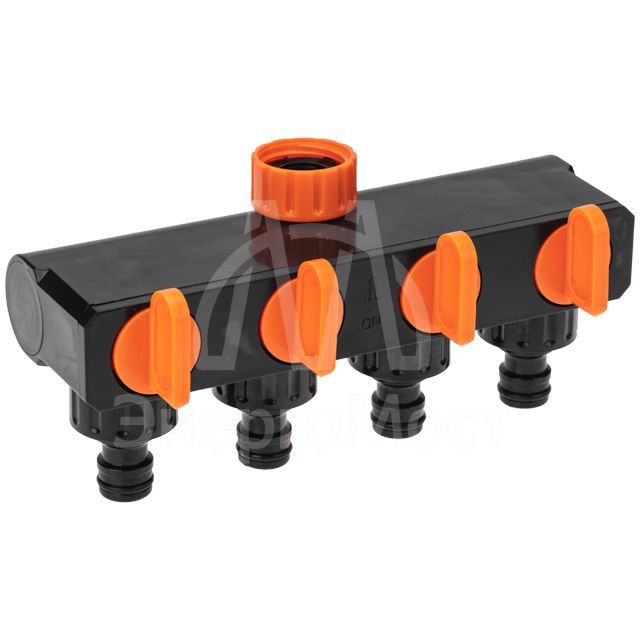 Разветвитель для шланга на 4 канала 1/2-3/4дюйма ЧЕТЫРЕ СЕЗОНА 62-0225