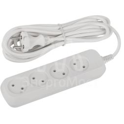 Удлинитель электрический UDL-10-450 Greenline 4 розетки без заземления 5м ПВС 2х0.75кв.мм Эра Б0065063