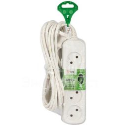 Удлинитель электрический UDL-10-450 Greenline 4 розетки без заземления 5м ПВС 2х0.75кв.мм Эра Б0065063