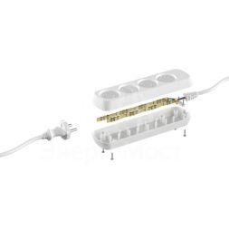 Удлинитель электрический UDL-10-450 Greenline 4 розетки без заземления 5м ПВС 2х0.75кв.мм Эра Б0065063