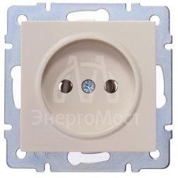 Розетка 1-м СП Vesna без заземл. ПБТ механизм крем. LEZARD 742-0388-121B