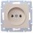 Розетка 1-м СП Vesna без заземл. ПБТ механизм крем. LEZARD 742-0388-121B
