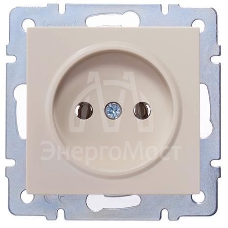 Розетка 1-м СП Vesna без заземл. ПБТ механизм крем. LEZARD 742-0388-121B