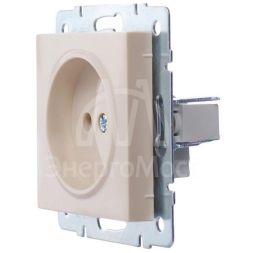 Розетка 1-м СП Vesna без заземл. ПБТ механизм крем. LEZARD 742-0388-121B