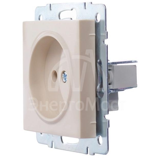 Розетка 1-м СП Vesna без заземл. ПБТ механизм крем. LEZARD 742-0388-121B