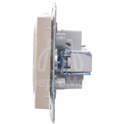 Розетка 1-м СП Vesna без заземл. ПБТ механизм крем. LEZARD 742-0388-121B