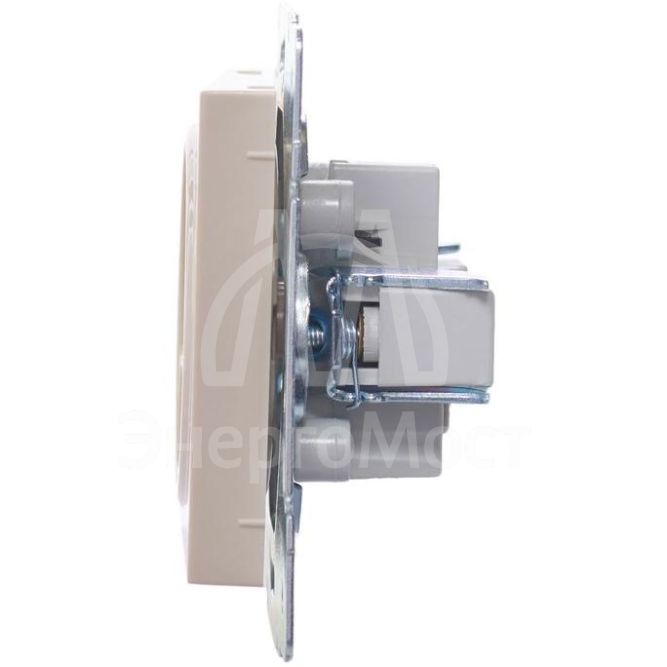 Розетка 1-м СП Vesna без заземл. ПБТ механизм крем. LEZARD 742-0388-121B