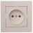 Розетка 1-м СП Vesna без заземл. ПБТ механизм крем. LEZARD 742-0388-121B