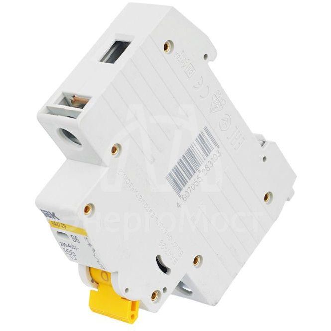 Выключатель автоматический модульный 1п B 6А 4.5кА ВА47-29 IEK MVA20-1-006-B