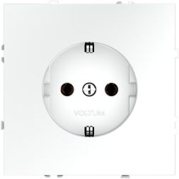 Розетка 1-м СП S70 16А с заземл. механизм бел. матов. Voltum VLS040102