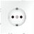 Розетка 1-м СП S70 16А с заземл. механизм бел. матов. Voltum VLS040102