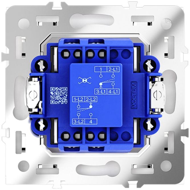 Переключатель перекрестный 1-кл. СП S70 механизм кашемир Voltum VLS010503