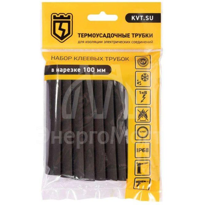 Набор трубок термоусадочных &amp;quot;Гермокомплект 12/4&amp;quot; КВТ 73660
