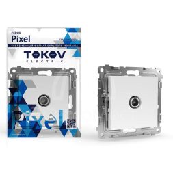 Коннектор TV СП Pixel механизм бел. TOKOV ELECTRIC TKE-PX-A1C-C01