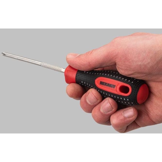 Отвертка крестовая PH 1х100мм трехкомпонентная рукоятка сталь S2 Rexant 12-4727-1