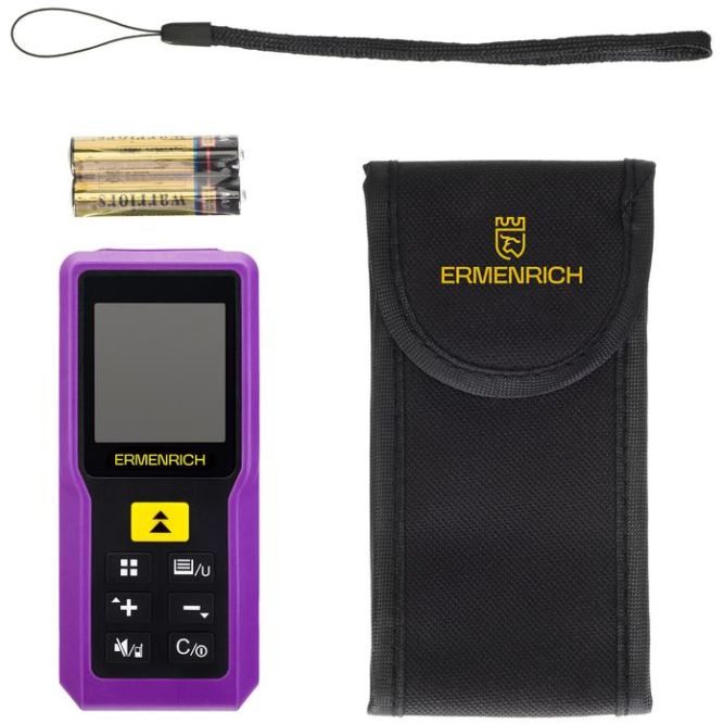 Рулетка лазерная Reel PRO GM100 фиолет. Ermenrich 85313