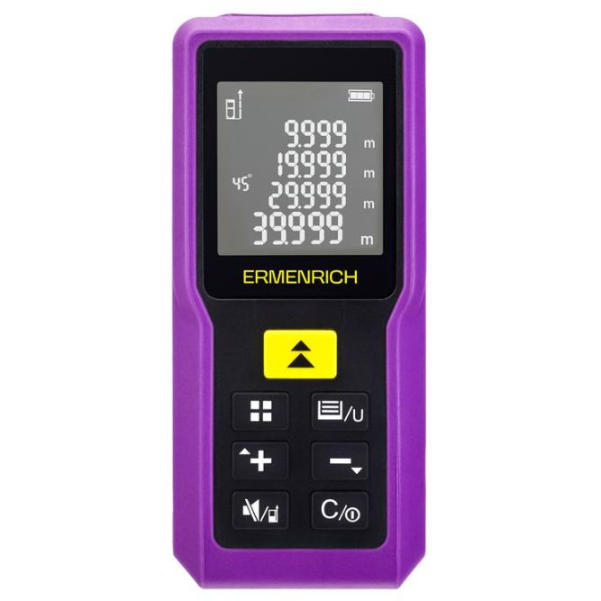 Рулетка лазерная Reel PRO GM100 фиолет. Ermenrich 85313