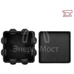 Коробка распаячная КМР-030-031 с крышкой 80х80х50 7 мембранных вводов IP54 черн. EKF plc-kmr-030-031-b