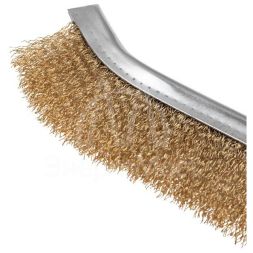 Щетка металлическая с пластиковой ручкой витая латунированная проволока Kranz KR-91-1354