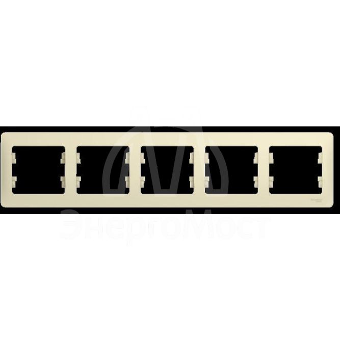 Рамка 5-м Glossa горизонт. беж. SchE GSL000205