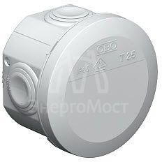 Коробка распределительная 80х51мм IP65 4х25 T25 свет. сер. OBO 2007029