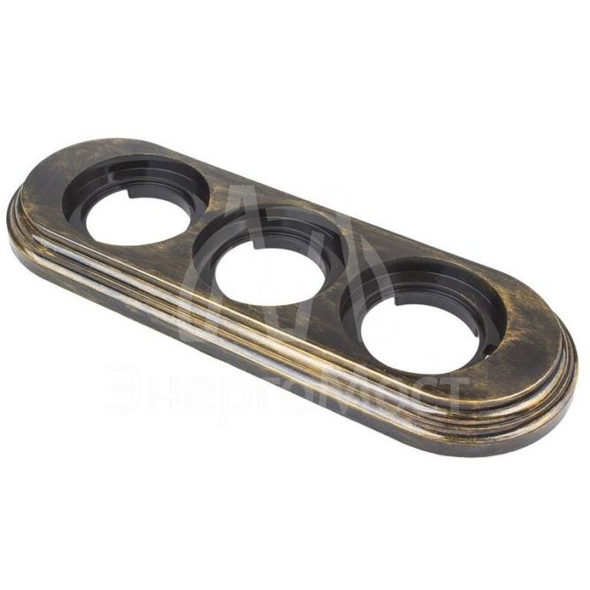 Рамка 3-м ретро пластик бронз. Bironi BF1-630-25