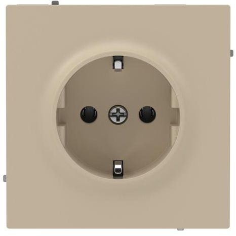 Розетка силовая KANT 2P+E защ. шторки ванильн. марципан DKC 7015033