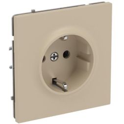 Розетка силовая KANT 2P+E защ. шторки ванильн. марципан DKC 7015033