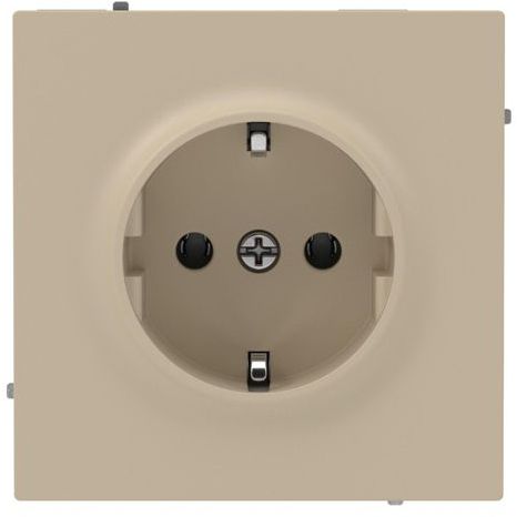 Розетка силовая KANT 2P+E защ. шторки ванильн. марципан DKC 7015033