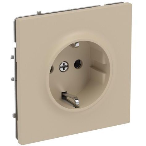 Розетка силовая KANT 2P+E защ. шторки ванильн. марципан DKC 7015033