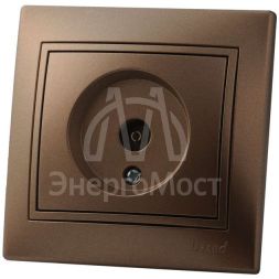 Розетка TV СП Мира проходная свет. корич. перламутр LEZARD 701-3131-129