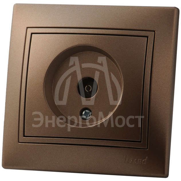 Розетка TV СП Мира проходная свет. корич. перламутр LEZARD 701-3131-129