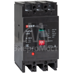 Выключатель автоматический 3п 32А 15кА LS63 ProPact EKF mccb-63-15-3-32-ls