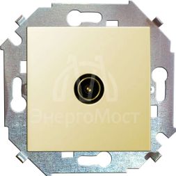 Розетка телевизионная одиночная TV СП Simon15 винт. зажим механизм сл. кость Simon 1591475-031