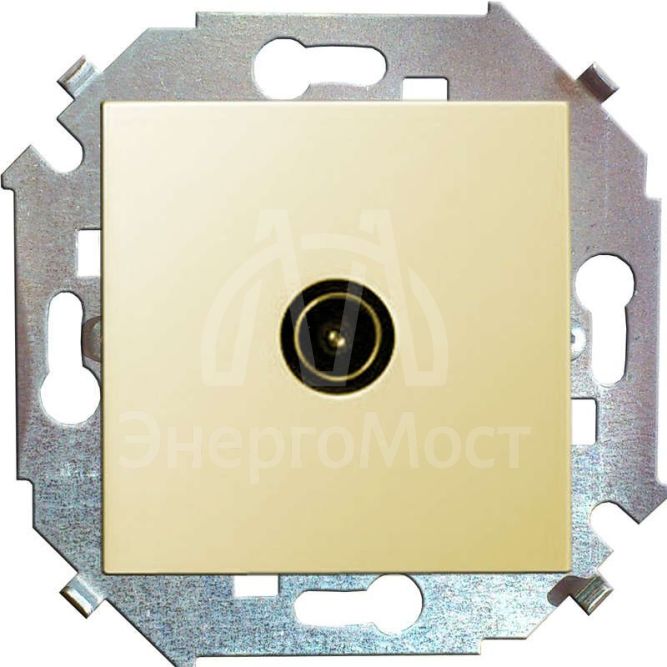 Розетка телевизионная одиночная TV СП Simon15 винт. зажим механизм сл. кость Simon 1591475-031