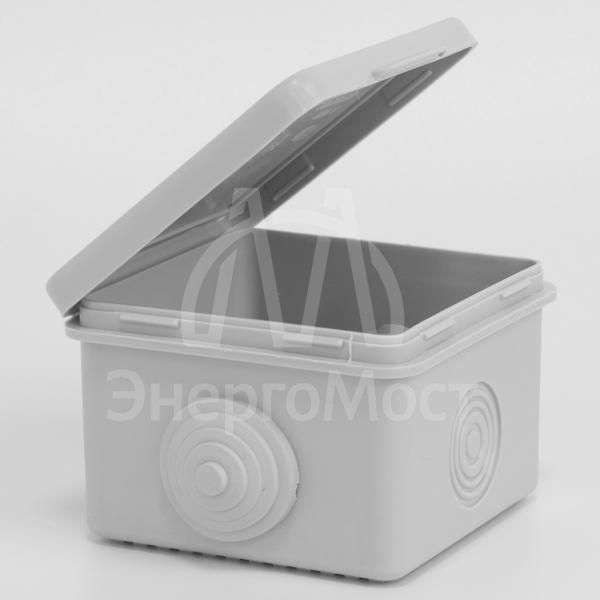 Коробка распределительная ОП 65х65х50мм 4 каб. вводов IP54 сер. TOKOV ELECTRIC TKE-KR-65-65-50-C06