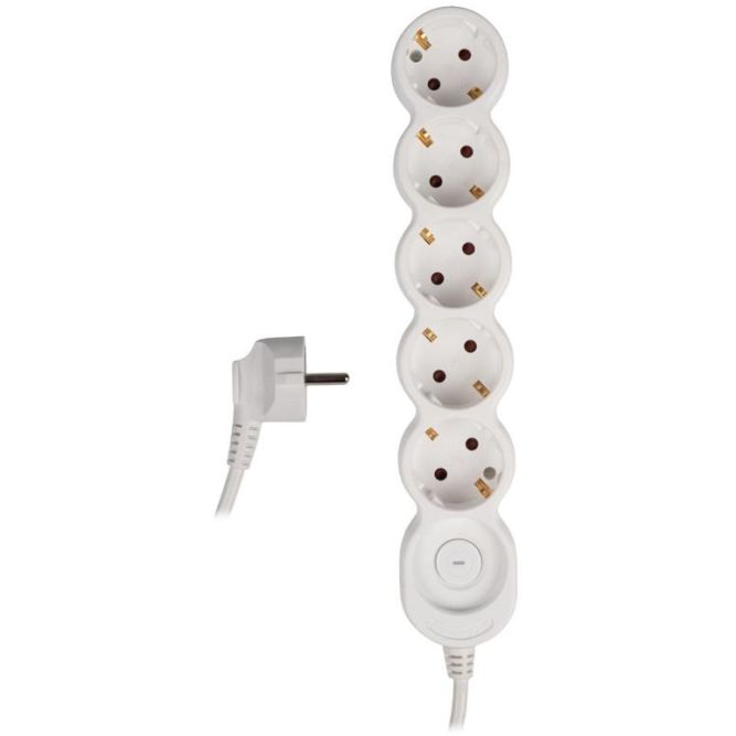 Удлинитель EX-05GS-500 (5х5) заземл. выкл. JazzWay 5065208
