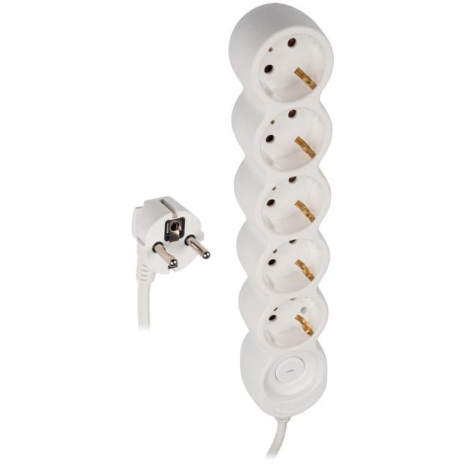 Удлинитель EX-05GS-500 (5х5) заземл. выкл. JazzWay 5065208