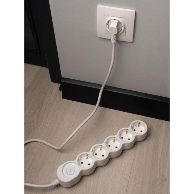 Удлинитель EX-05GS-500 (5х5) заземл. выкл. JazzWay 5065208