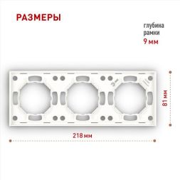 Рамка 3-м Arktik бел. 16-5003-01 Эра Б0070564