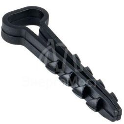 Дюбель-хомут d5х10мм для плоского кабеля черный (уп.100шт) PROxima EKF plc-cd1-5x10b