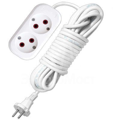 Удлинитель 2х5м без заземл. 6А IP20 У6-011М ПВС 2х0.75 UNIVersal 011М-05