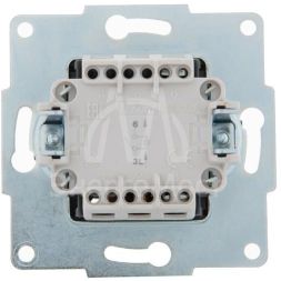 Механизм выключателя 1-кл. 1п СП Karina 10А IP20 с подсветкой черн. бархат LEZARD 707-4288-111