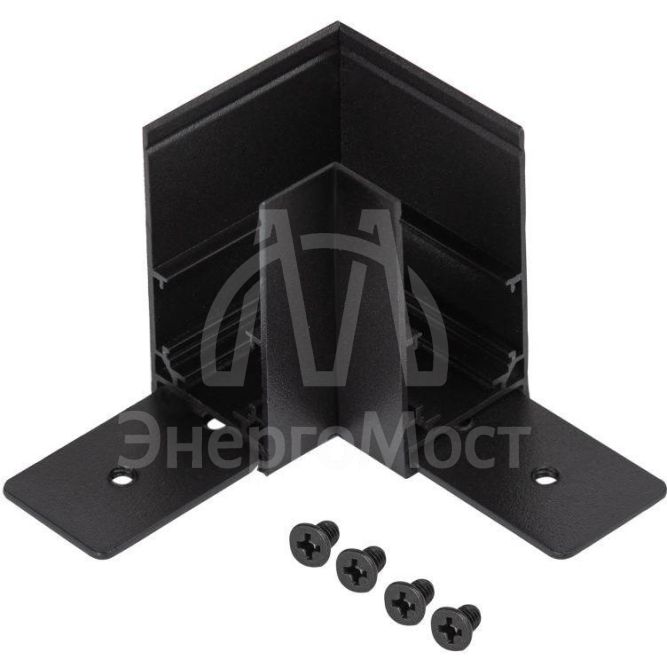 Коннектор угловой TRM-S20-CC-B для накладн. магнитн. шинопровода NOVA TRM-S20 черн. Эра Б0054787