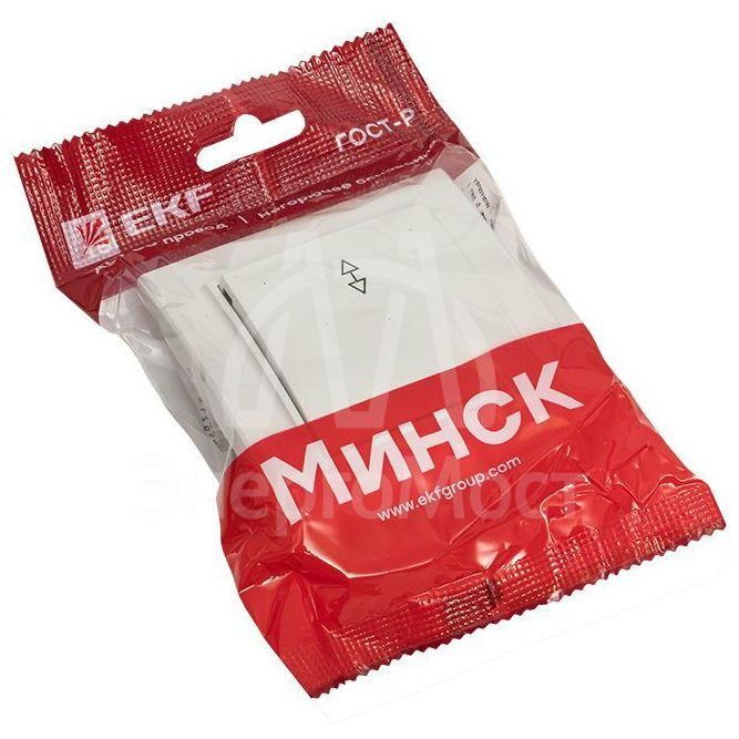 Выключатель проходной 1-кл. СП Минск 10А IP20 бел. Basic EKF ERV10-025-10