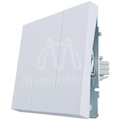 Выключатель 3-кл. СП ZIMA IP20 10А безвинт. зажим бел. LEZARD 704-0288-109QC