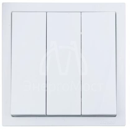 Выключатель 3-кл. СП ZIMA IP20 10А безвинт. зажим бел. LEZARD 704-0288-109QC