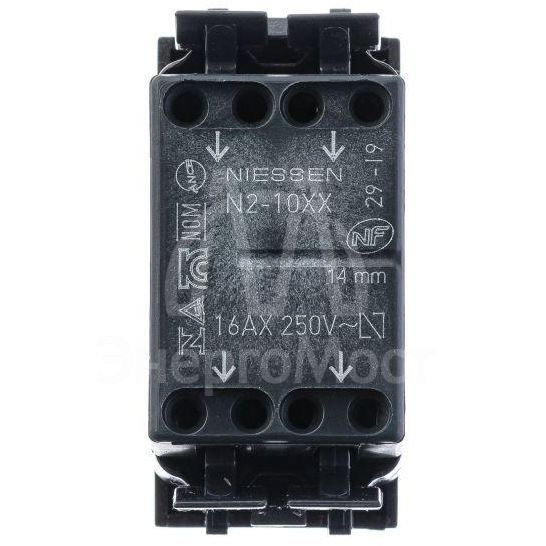 Механизм переключателя проходного 1-кл. 1п 1мод. СП Zenit 16А IP20 с клавишей серебр. ABB 2CLA211000N1301