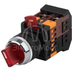 Переключатель ANC-22-2 2 полож. крас.неон/240В I-O 1з+1р BSW10-ANC-2-K04E ЭРА Б0045680