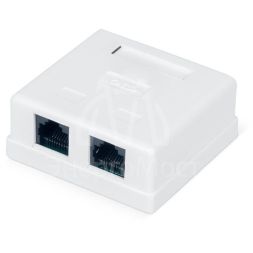 Розетка компьютерная RJ-45 WR-WS-8P8C-C5E-2 кат. 5e неэкранир. двойная внешняя Dual IDC бел. WRline 505216